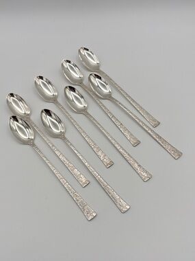 Vintage Iced Tea Spoons Set 8 Long Handle Silverplate International Silver 1968